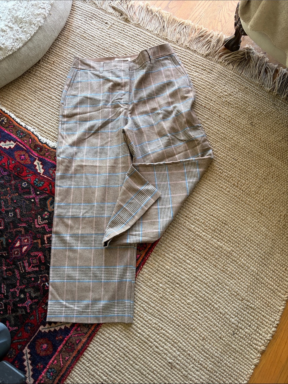 Boden Women’s Plaid Wide Leg Trouser
